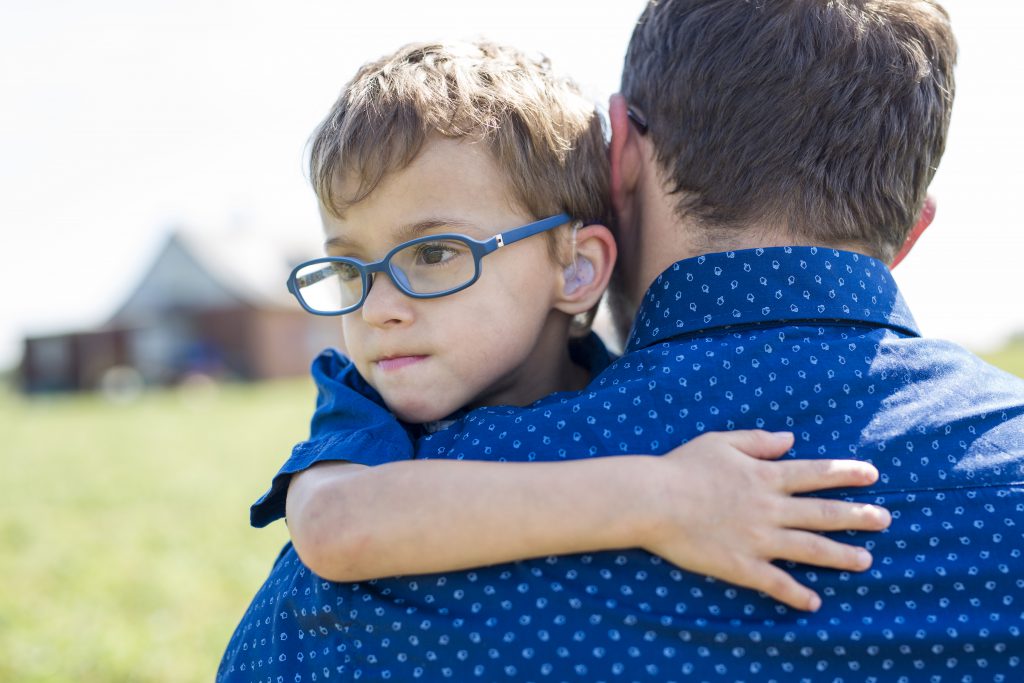 Boy with foster carer