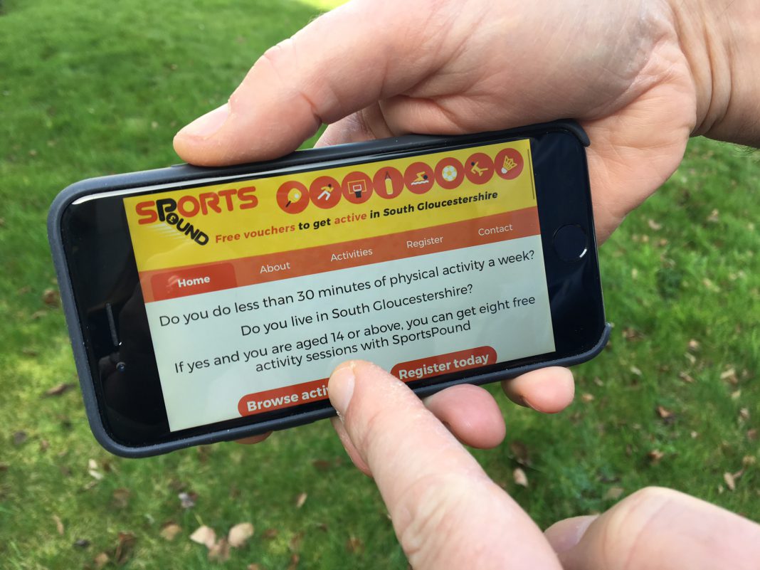 SportsPound microsite on a mobile device SportsPound microsite on a mobile device