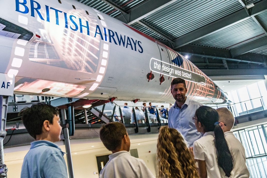 Beacon Rise Primary pupils visiting the Aerospace museum in Filton