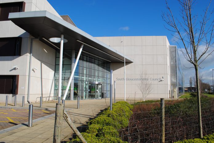 A photograph of South Gloucestershire Council's Badminton Road office