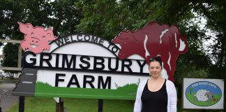 Cabinet Member for Communities and Local Place Councillor Rachael Hunt at Grimsbury Farm in Kingswood