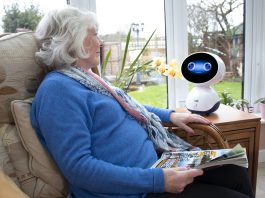 Social care and companion robot service GenieConnect® being used