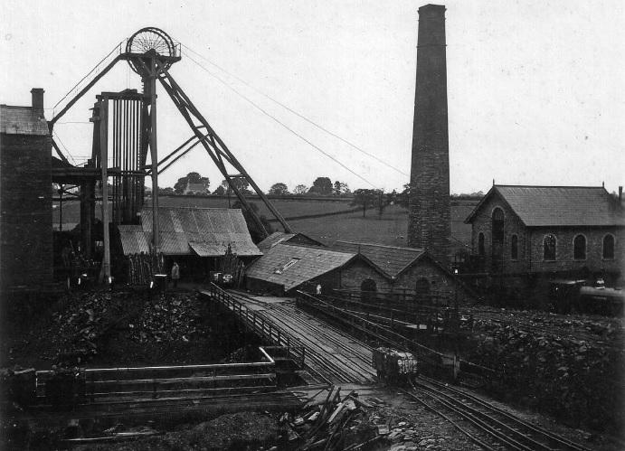A black and white image of the former Frog Lane Colliery