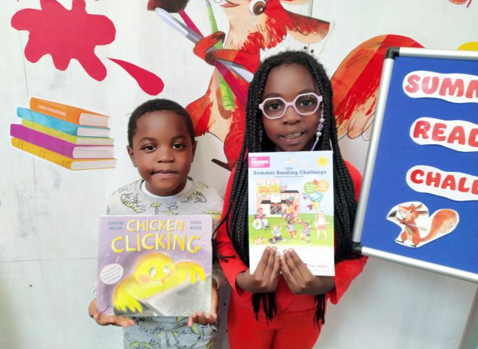 Local children pictured at Emersons Green Library to join this year’s Summer Reading Challenge and celebrate the launch.