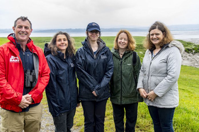 Michael Thompson from the Bristol Avon Rivers Trust, Jen Nightingale and Carys Peotto from the Bristol Zoological Society UK conservation team, Rowena Kenny from South Gloucestershire Council’s Climate and Nature Team and Councillor Louise Harris, South Gloucestershire Council’s cabinet member for the Climate and Nature Emergency.