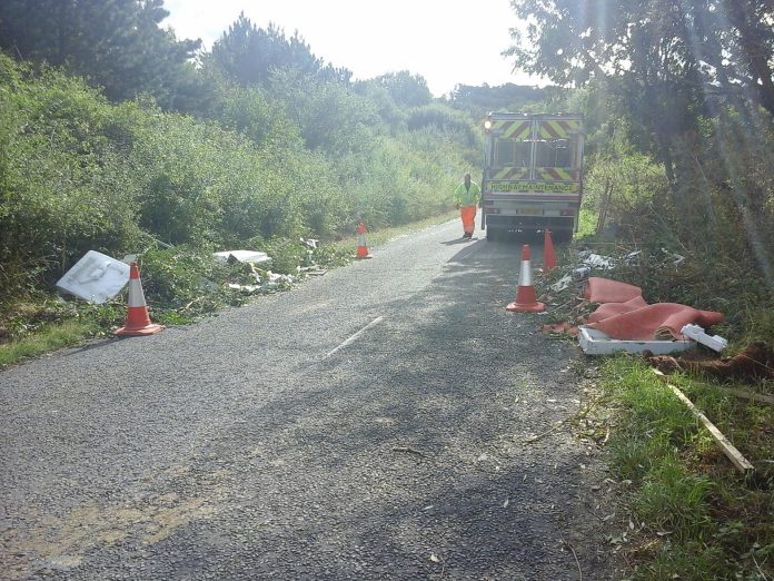 Awkley Lane fly-tip