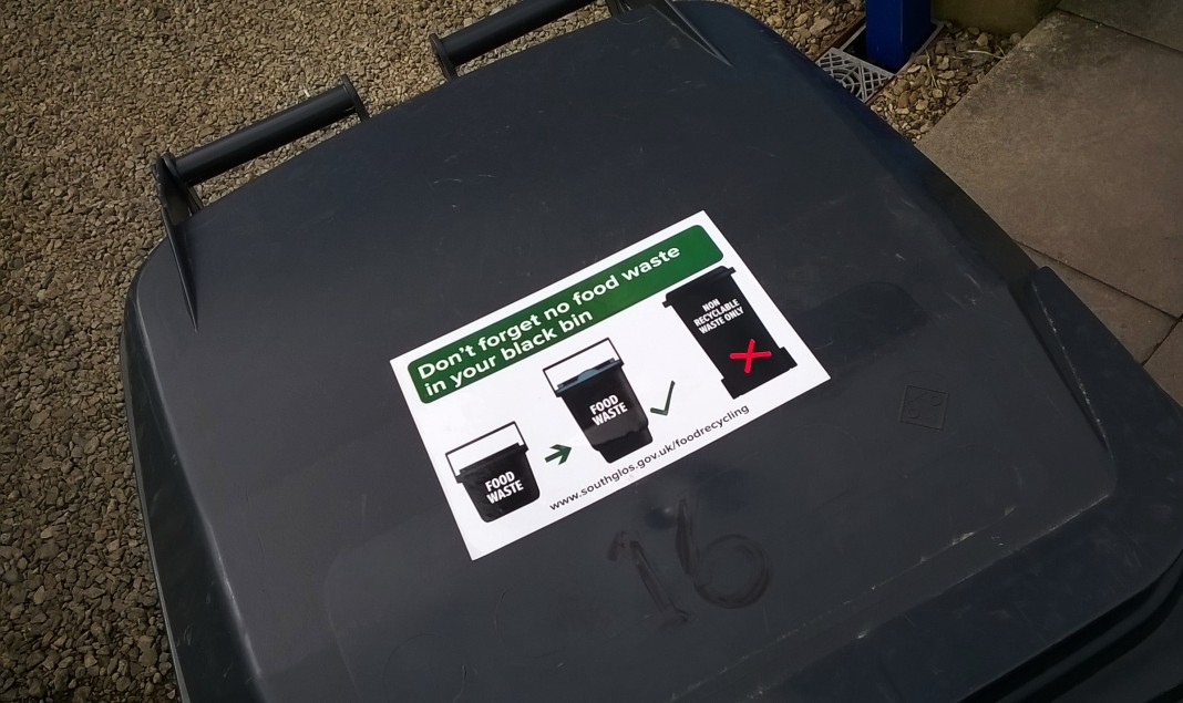 Food Sticker black bin 3