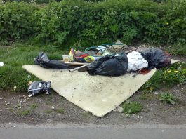 Fly-tipped waste