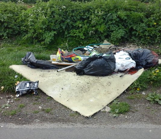 Fly-tipped waste