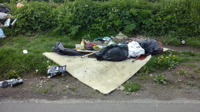 Fly-tipped waste