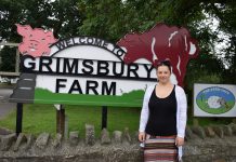 Cabinet Member for Communities and Local Place Councillor Rachael Hunt at Grimsbury Farm in Kingswood