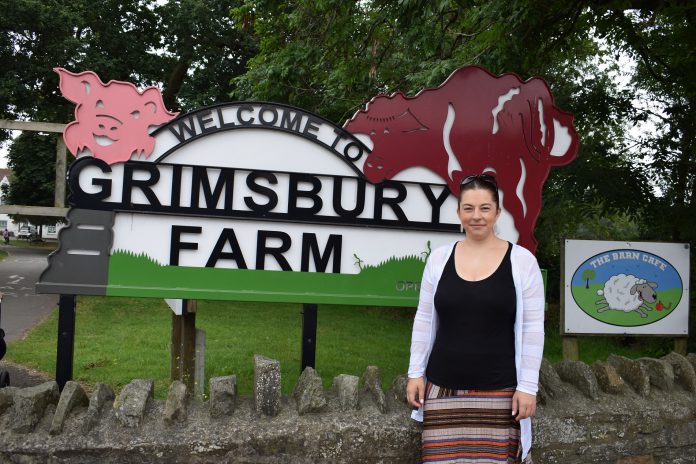 Cabinet Member for Communities and Local Place Councillor Rachael Hunt at Grimsbury Farm in Kingswood