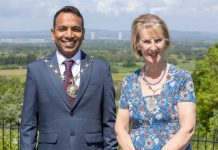Chair of South Gloucestershire Council, councillor Sanjay Shambhu (left) and Vice Chair of South Gloucestershire Council, councillor Judy Adams (right).