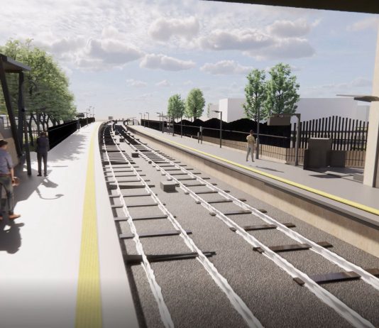 An indicative CGI image of railway platforms