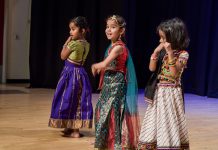 Local children performed an Indian dance routine for guests at the Diwali celebration held at Bradley Stoke Community School.