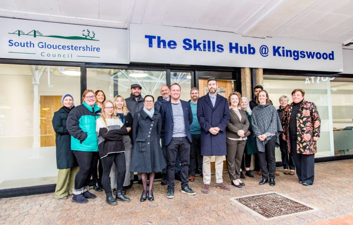 Councillors Savage, Williams and Burton with members of South Gloucestershire Council’s Community Learning & Skills team.