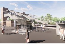An artists impression of the new station for North Filton