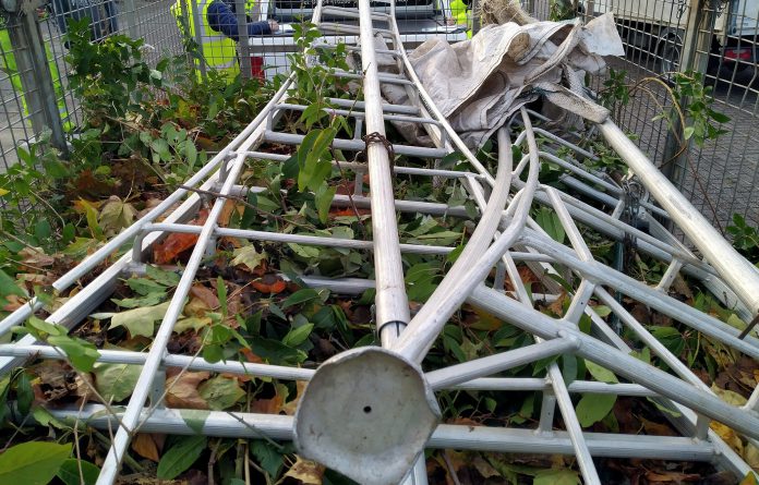 An image of green waste on a trailer