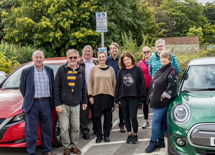 Councillor Steve Reade is pictured with Marshfield residents, including members of the parish council, Marshfield Community Centre and Sustainable Marshfield.