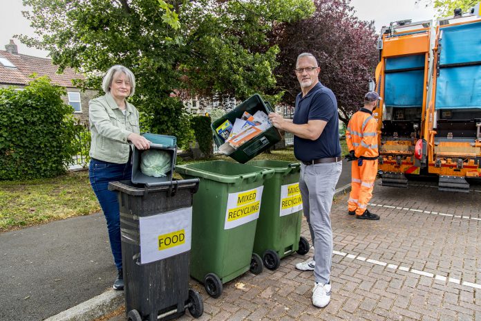 Leader of South Gloucestershire Council Councillor Claire Young and Co-Leader Councillor Ian Boulton at the Page Road car park site