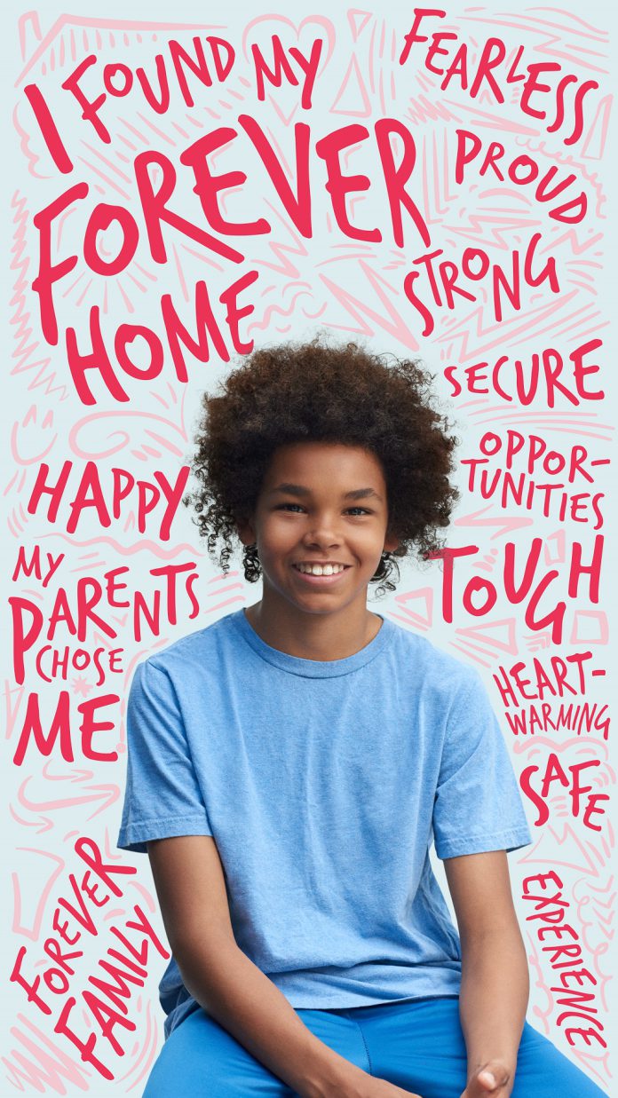 An image of a boy from the Adoption West campaign
