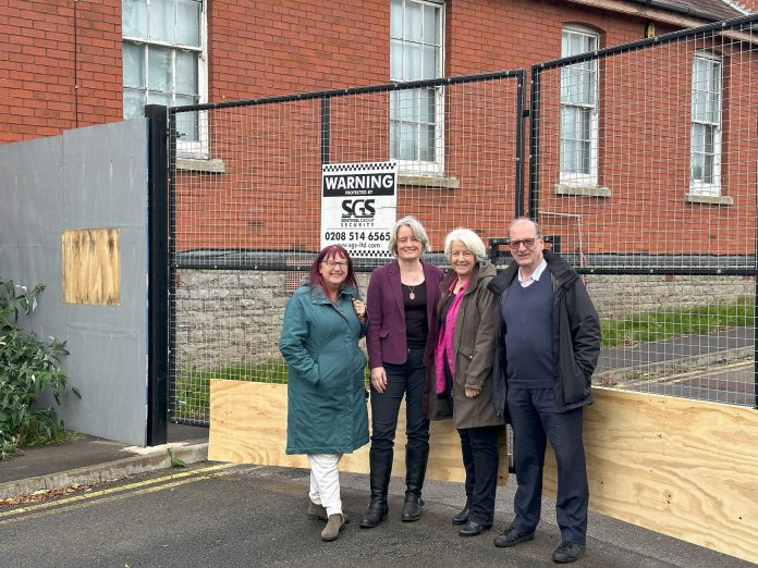 South Gloucestershire Council Leader, Councillor Claire Young, with Thornbury Ward Members (left to right) Councillors Jayne Stansfield, Maggie Tyrrell and Chris Davies