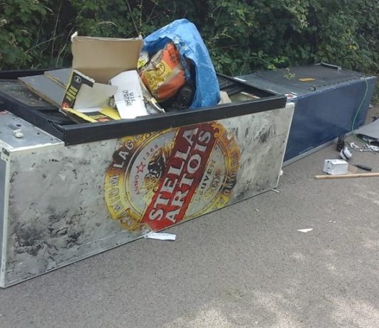 Fly-tipped waste