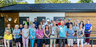 Cabinet member for communities and local place Councillor Sean Rhodes, partner lead member Councillor Jayne Stansfield, members of the Friends of Page Park, representatives from disability charities, Warmley Park School and local councillors at the opening of the new toilet facilities in Page Park