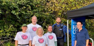 Councillor Ian Boulton (back left) joins members of South Gloucestershire Council’s Community Safety Team and neighbourhood Police Officers at Pomphrey Hill Parkrun for National Hate Crime Awareness Week