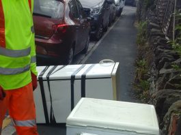 Fly-tipped fridges