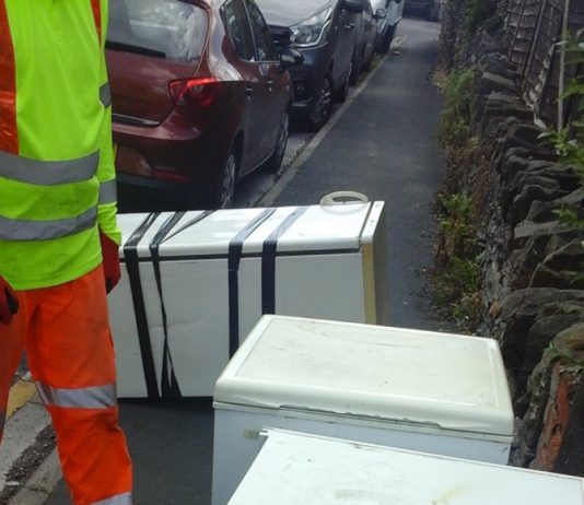 Fly-tipped fridges