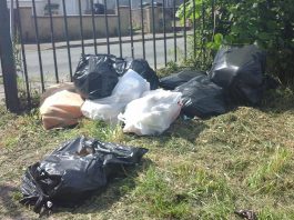Dumped bags of rubbish
