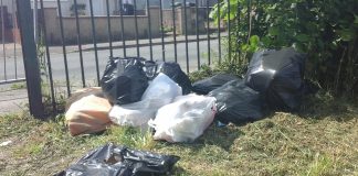 Dumped bags of rubbish