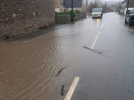 flooded road