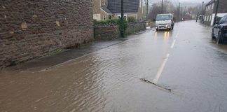 flooded road