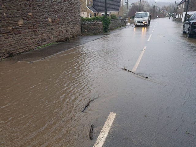 flooded road
