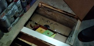 Vape devices hidden under floorboards