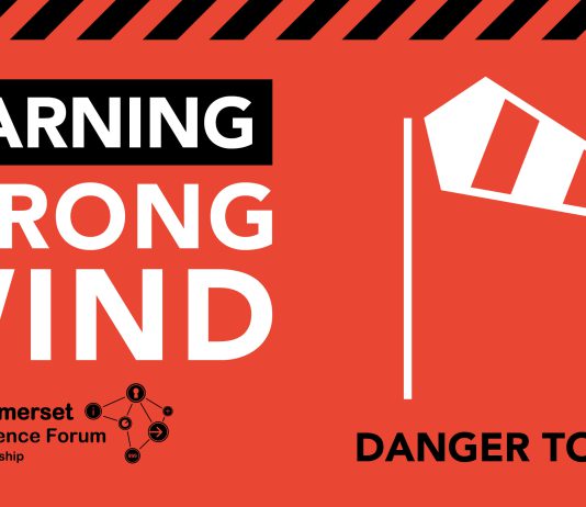 Red strong wind warning