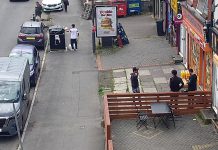 CCTV of waste being placed in a public bin
