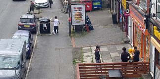 CCTV of waste being placed in a public bin