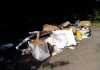 Fly-tipped waste at Serridge Lane