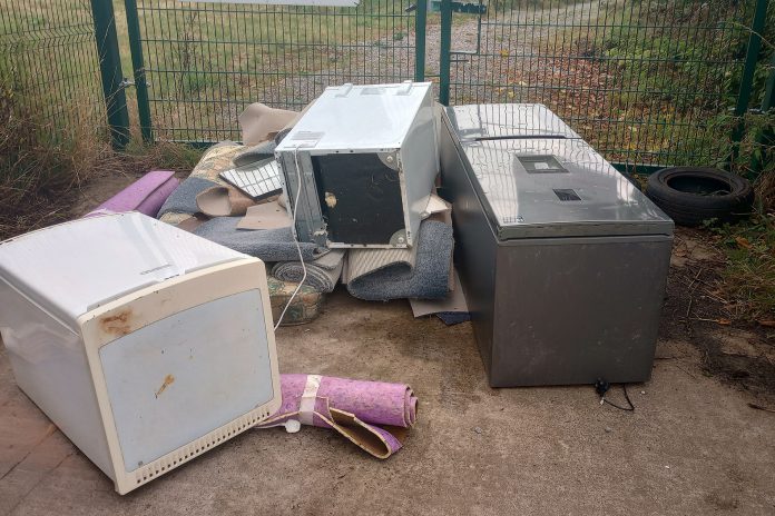 Fly-tipped waste