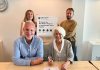 Councillor Maggie Tyrrell, Councillor Ian Boulton (front) and Councillor Sam Bromiley, and cabinet member for Public Health Alison Evans (back)