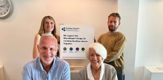Councillor Maggie Tyrrell, Councillor Ian Boulton (front) and Councillor Sam Bromiley, and cabinet member for Public Health Alison Evans (back)