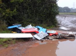 Fly-tipping at Hambrook Lane