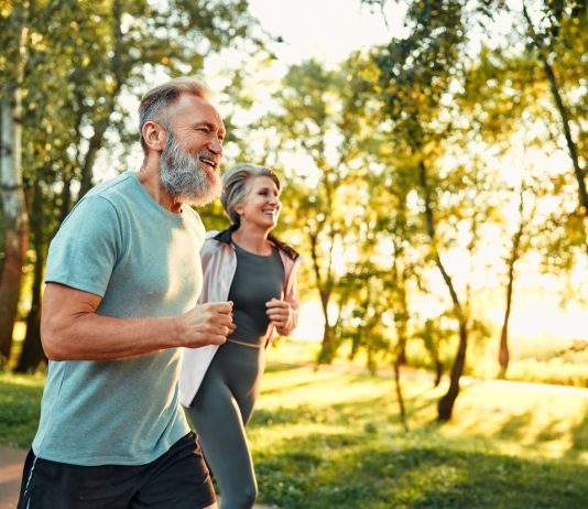 People running and being active.
