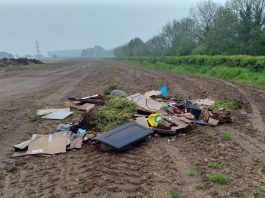 Fly-tipped waste