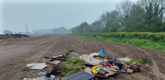 Fly-tipped waste