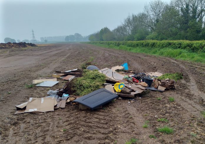 Fly-tipped waste