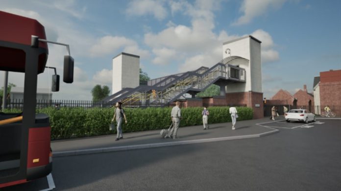 Artist impression of how the new Charfield Station